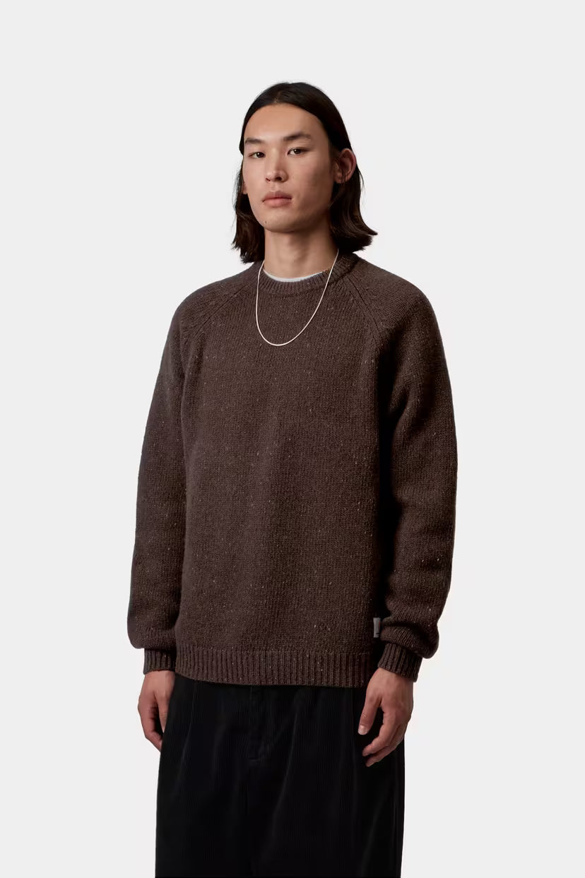 Carhartt WIP, Anglistic Sweater, Speckled Tobacco