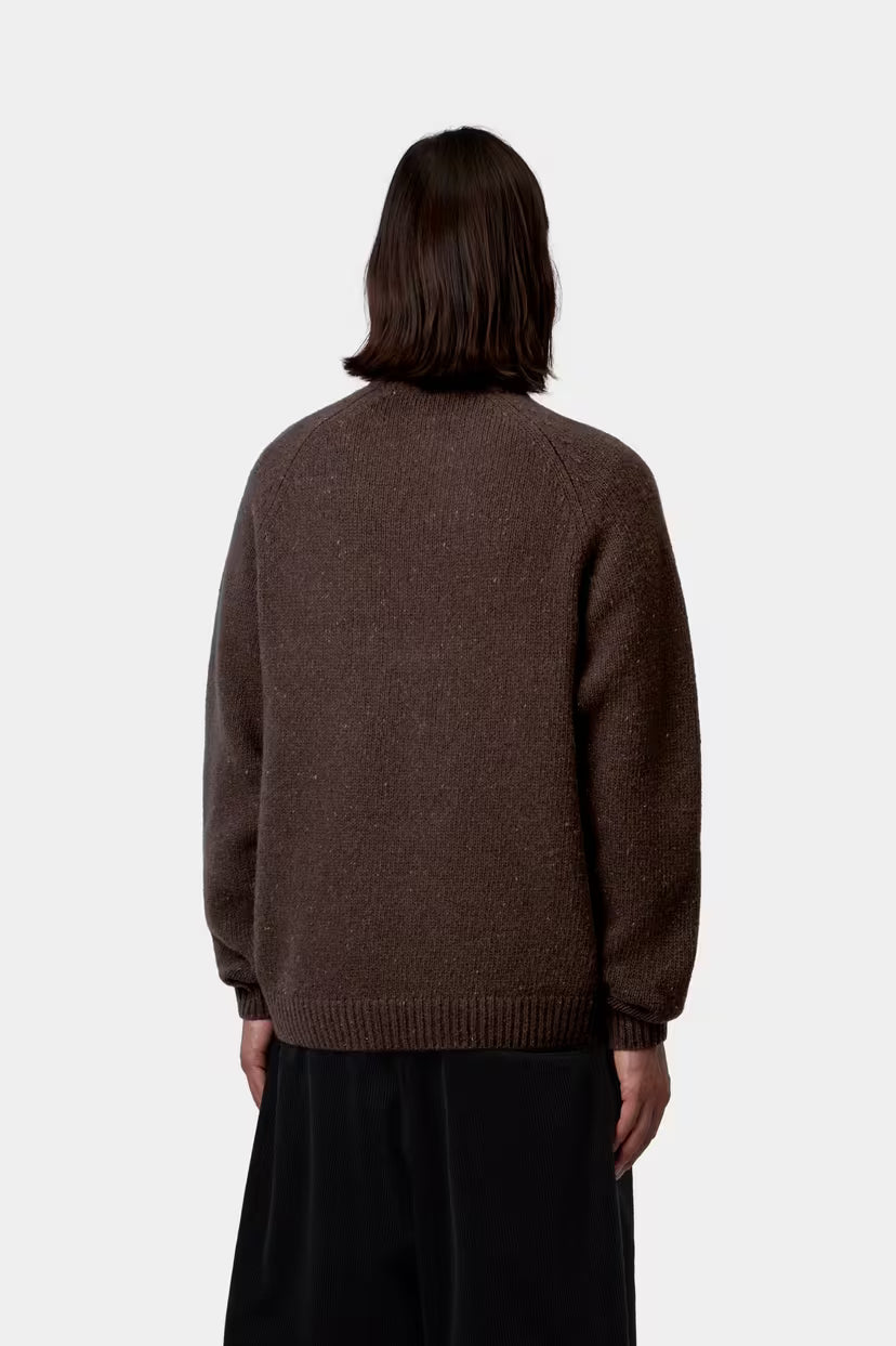 Carhartt WIP, Anglistic Sweater, Speckled Tobacco