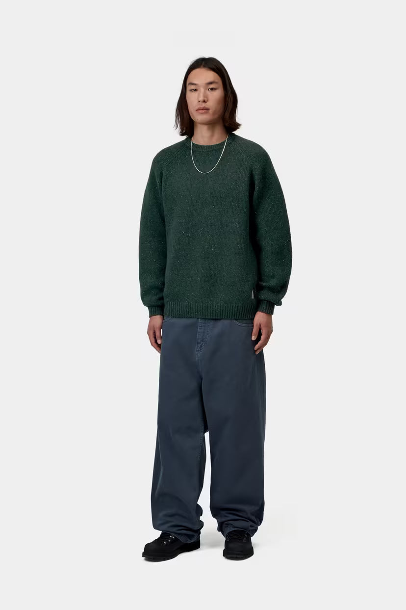 Carhartt WIP, Anglistic Sweater, Speckled Dark Scarab