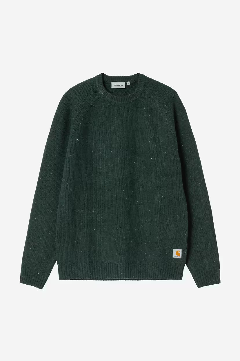 Carhartt WIP, Anglistic Sweater, Speckled Dark Scarab
