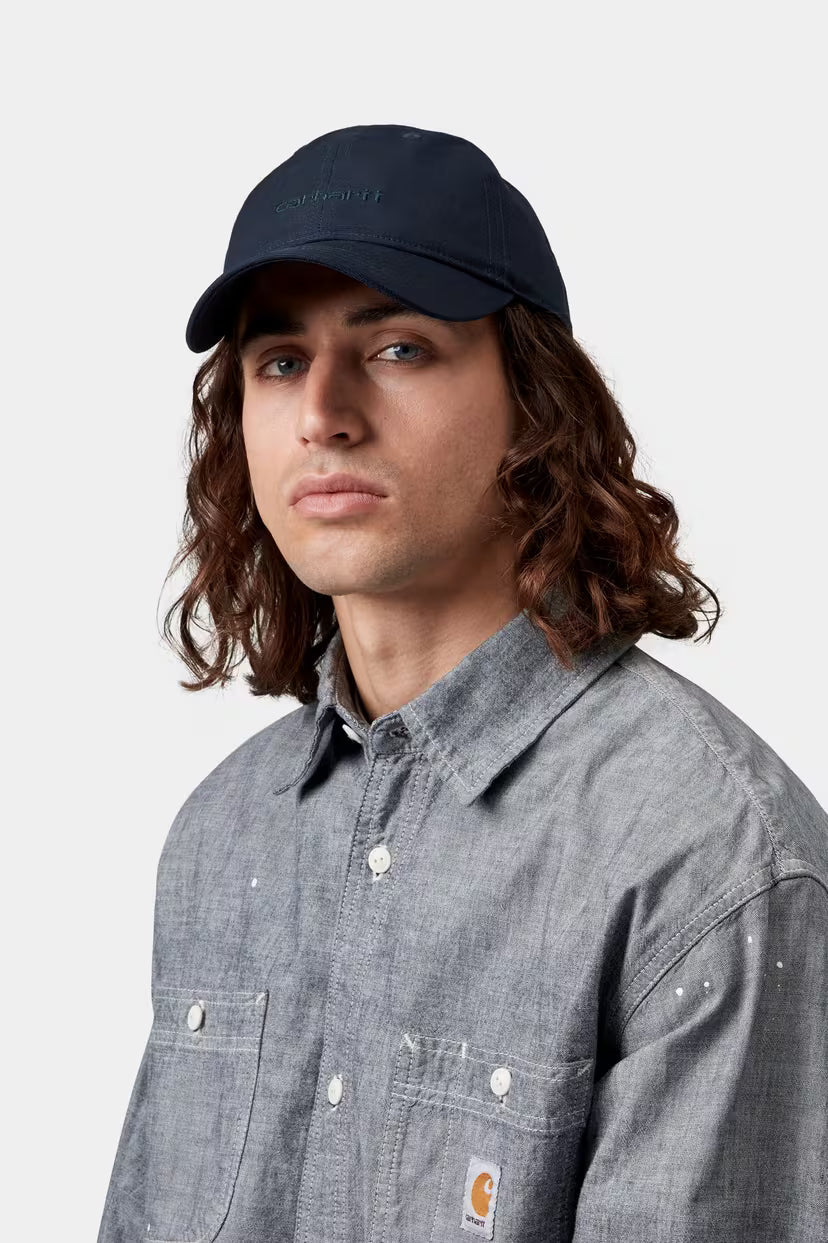 Carhartt WIP, Canvas Script Cap, Dark Navy / Dark Scarab