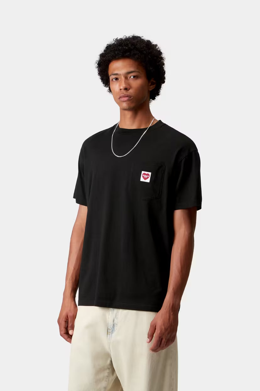 Carhartt WIP, S/S Pocket Heart T-Shirt, Black