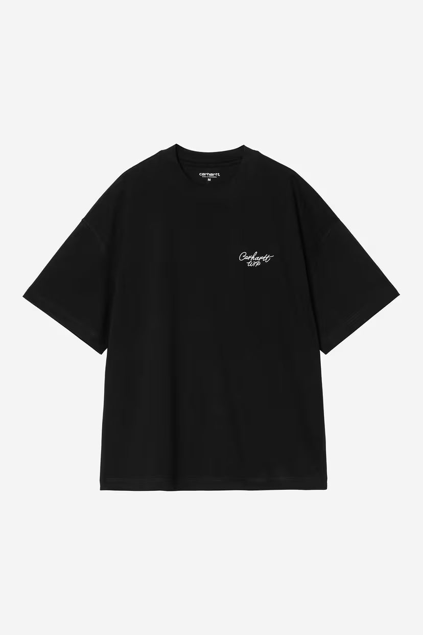 Carhartt WIP, S/S Signature Script T-Shirt, Black