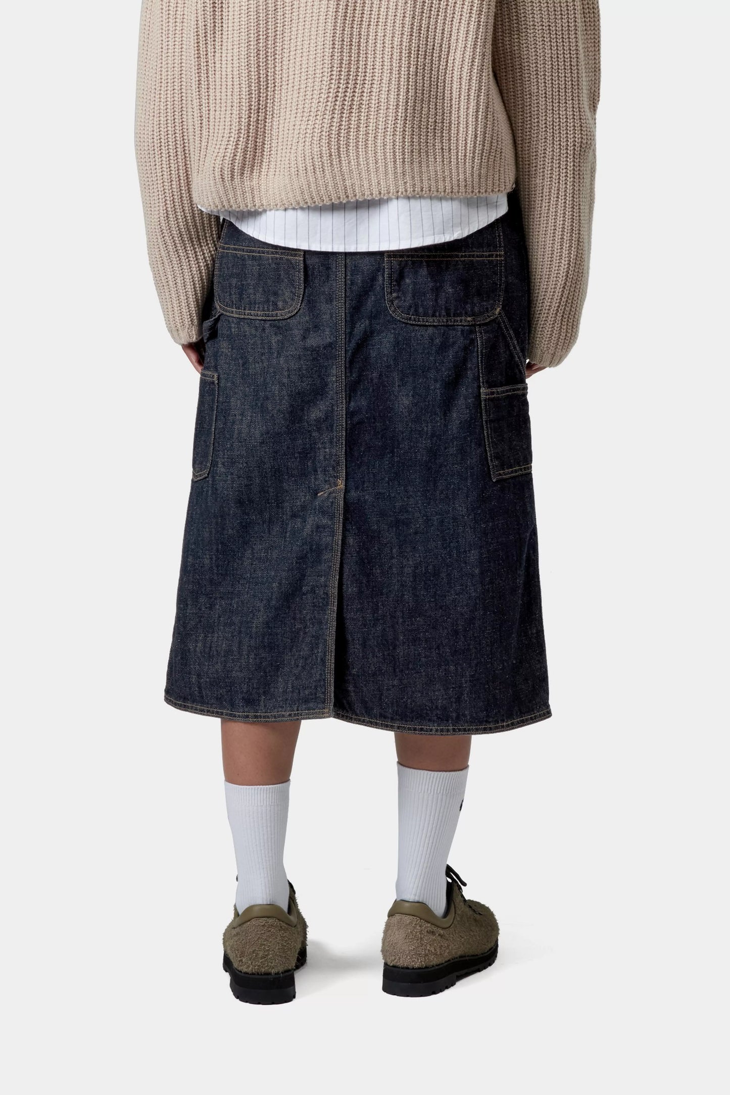 Carhartt WIP, W' Single Knee Skirt, Blue Rinsed