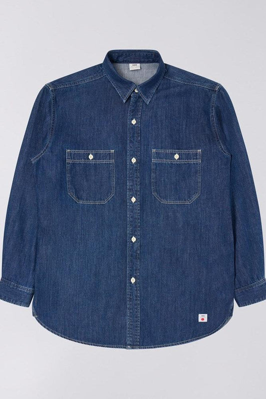 EDWIN, Work Shirt, Blue Dark Used