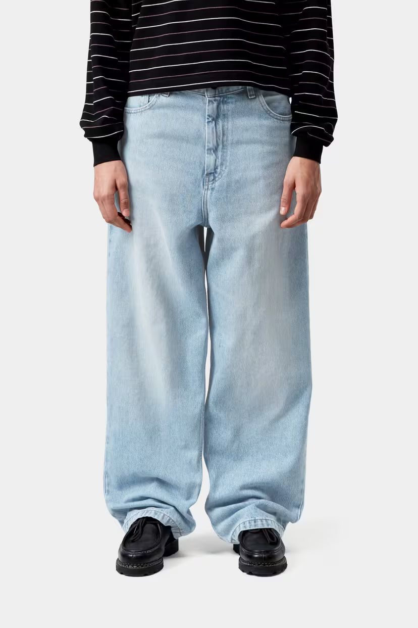 Carhartt WIP, W' Brandon Pant, Blue, Heavy worn bleached