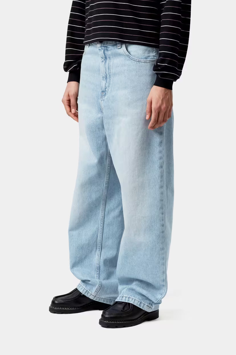 Carhartt WIP, W' Brandon Pant, Blue, Heavy worn bleached