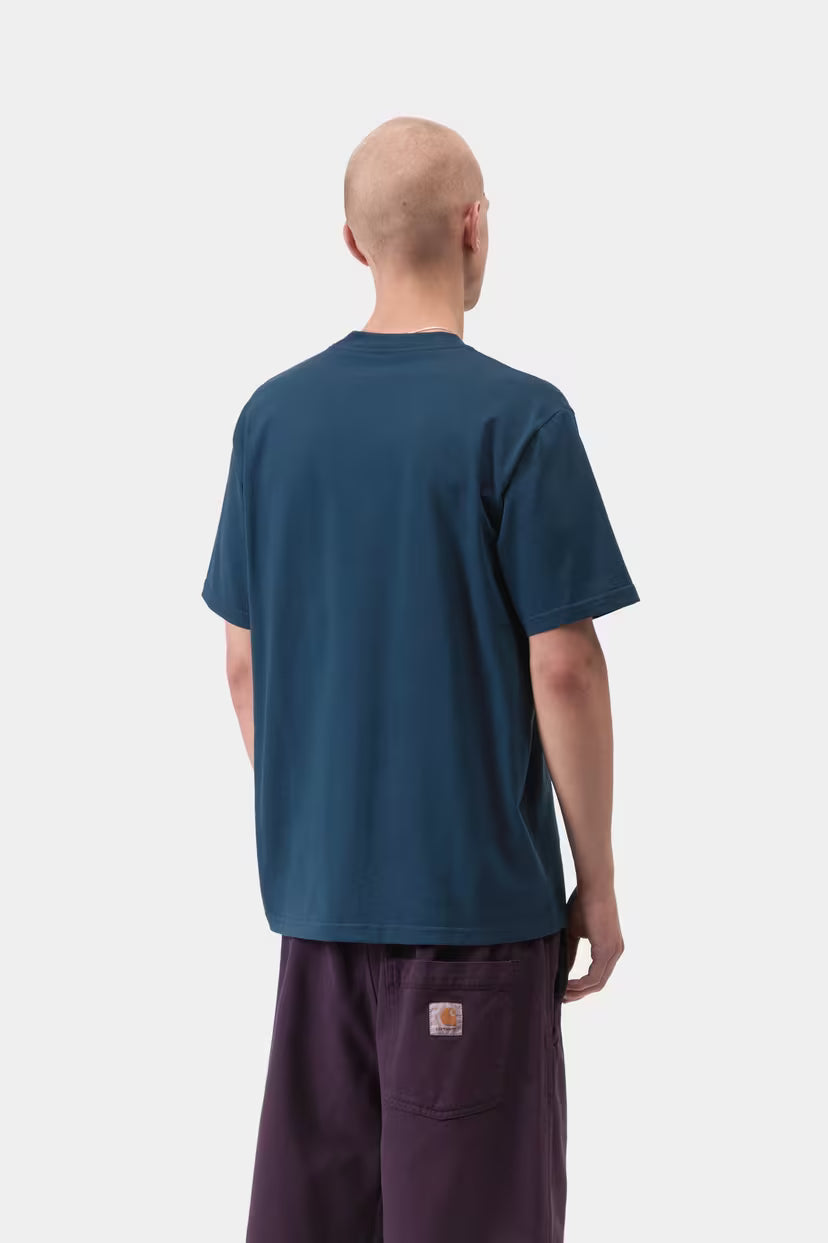 Carhartt WIP, S/S University Script T-Shirt, River Blue