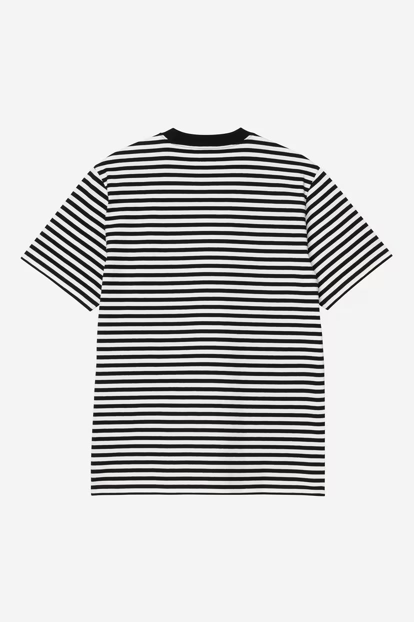 Carhartt WIP, S/S Ezra Pocket T-Shirt, Ezra Stripe Black / Wax