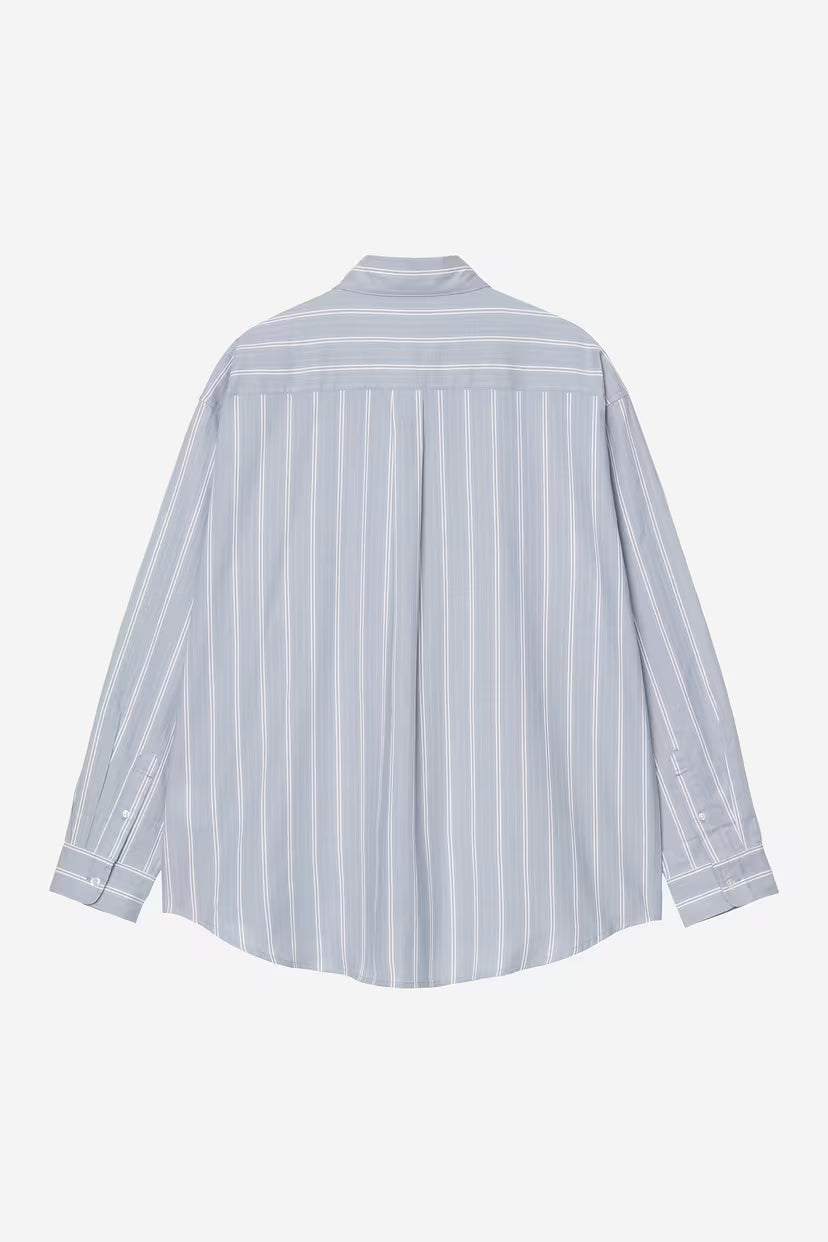 Carhartt WIP, L/S Beale Shirt, Gentle Blue / White