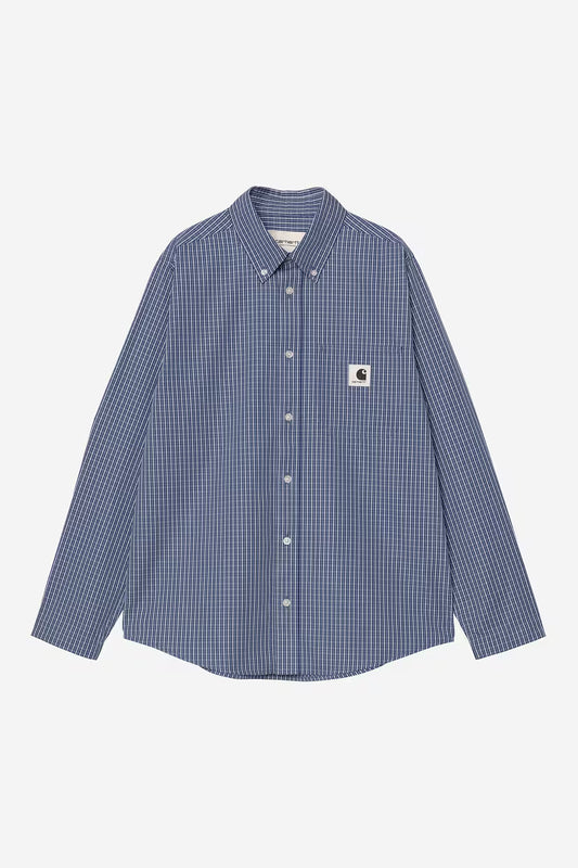 Carhartt WIP, W' L/S Groff Shirt, Groff Check Blue