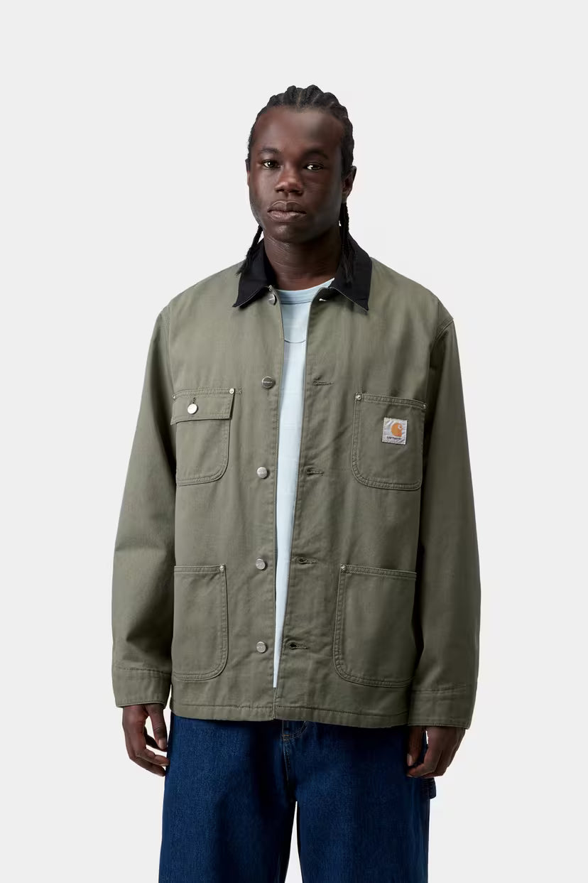 Carhartt WIP, OG Chore Coat, Leaf & Black, Rinsed