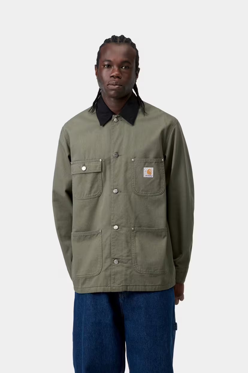 Carhartt WIP, OG Chore Coat, Leaf & Black, Rinsed