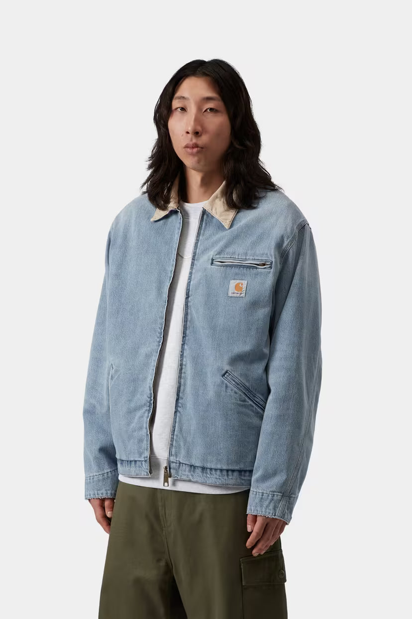Carhartt WIP, OG Detroit Jacket, Blue / Dusty H Brown, Burst washed