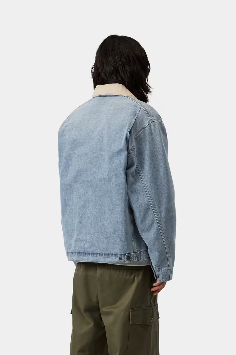Carhartt WIP, OG Detroit Jacket, Blue / Dusty H Brown, Burst washed