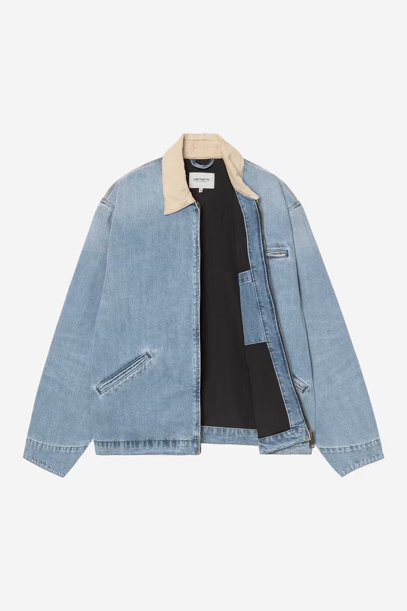 Carhartt WIP, OG Detroit Jacket, Blue / Dusty H Brown, Burst washed