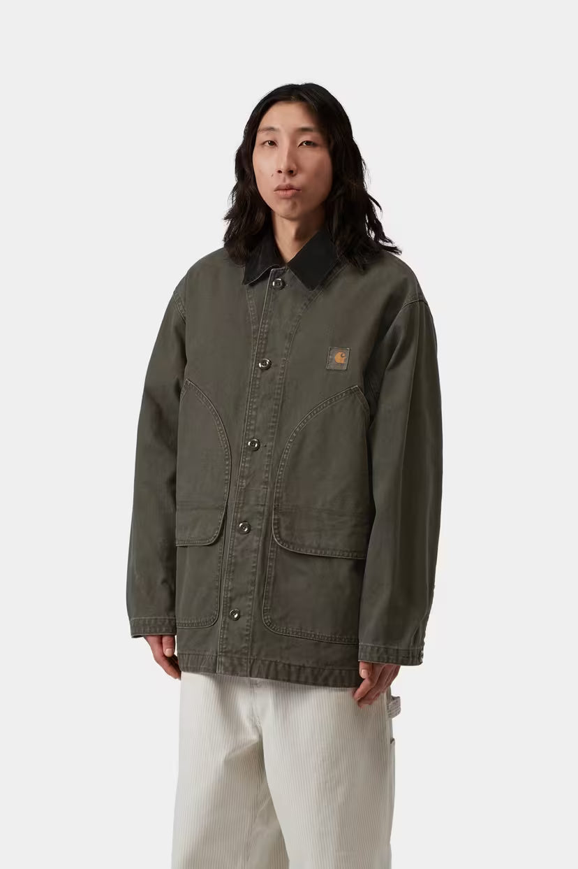 Carhartt WIP, Prescott Coat, Oxide Green / Black Garment dyed