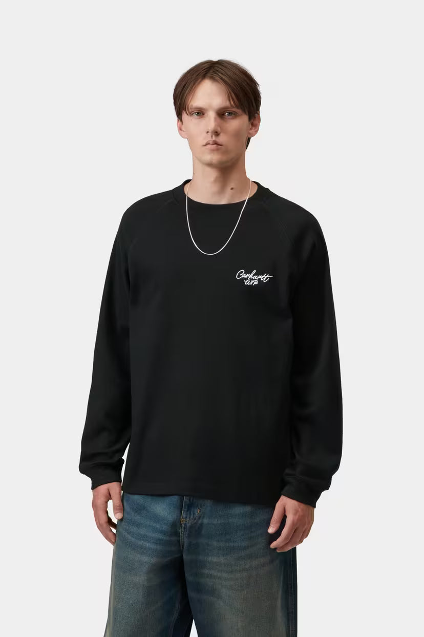 Carhartt WIP, L/S Signature Rib T-Shirt, Black