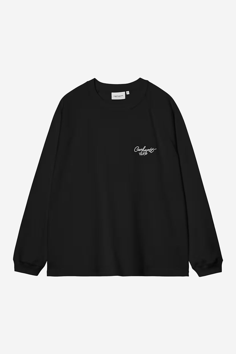 Carhartt WIP, L/S Signature Rib T-Shirt, Black