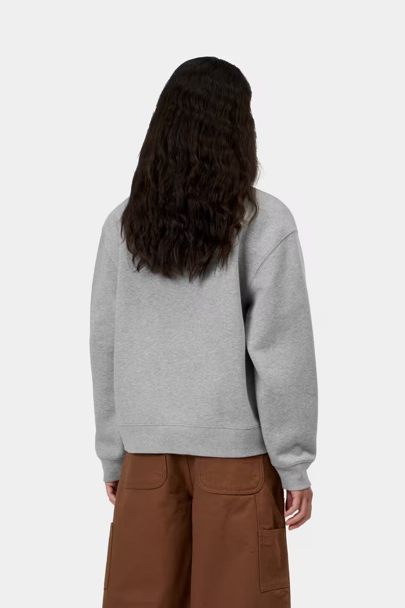 Carhartt WIP, W' Small Heart Patch Sweatshirt, Grey Heather