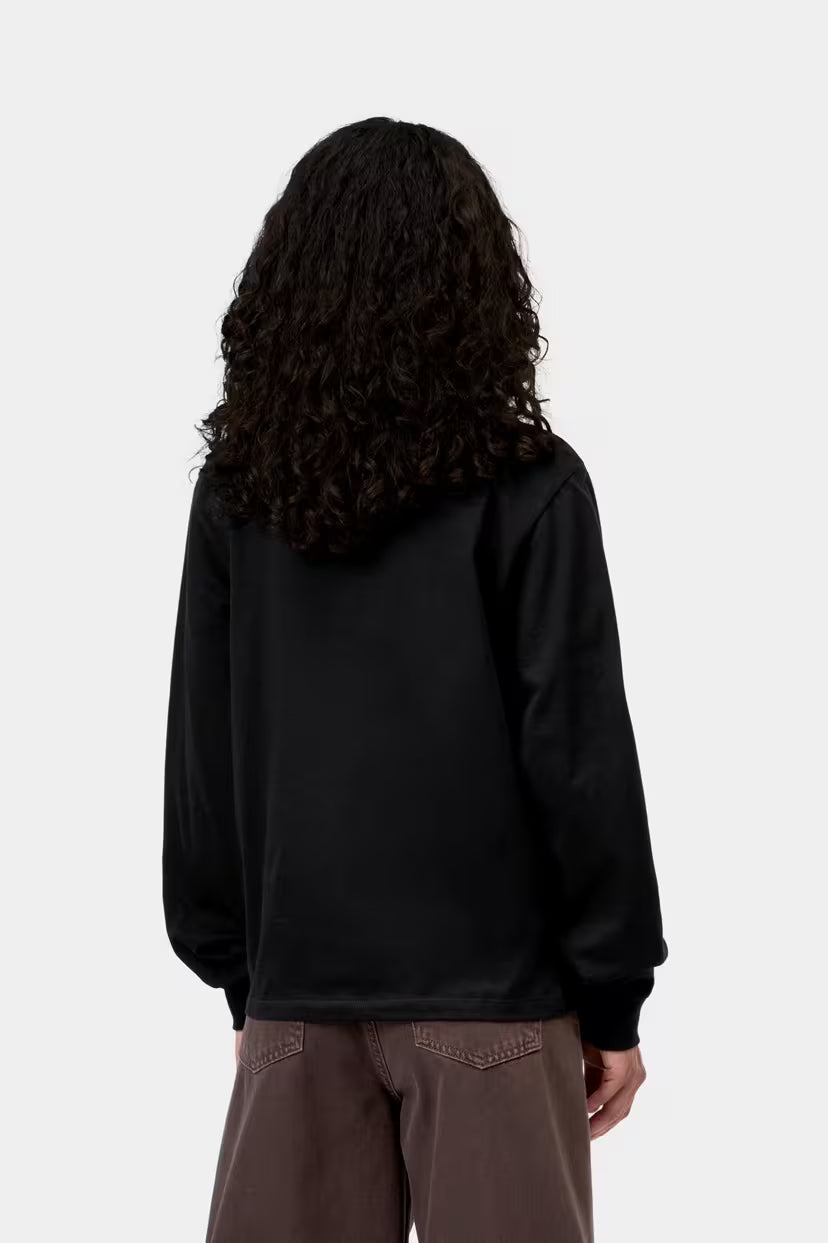 Carhartt WIP, W'L/S Pocket Small Heart T-Shirt, Black