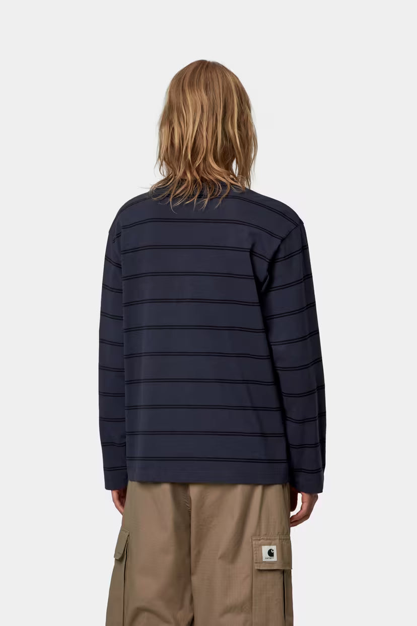 Carhartt WIP, W' L/S Cardona Pocket T-Shirt, Natural / Dark Navy