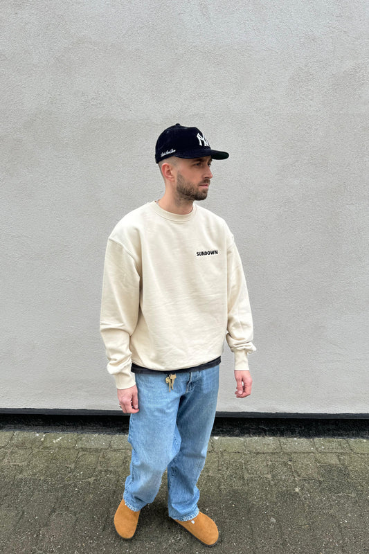 SUNDOWN, Sunni Heavy Crewneck, Ecru