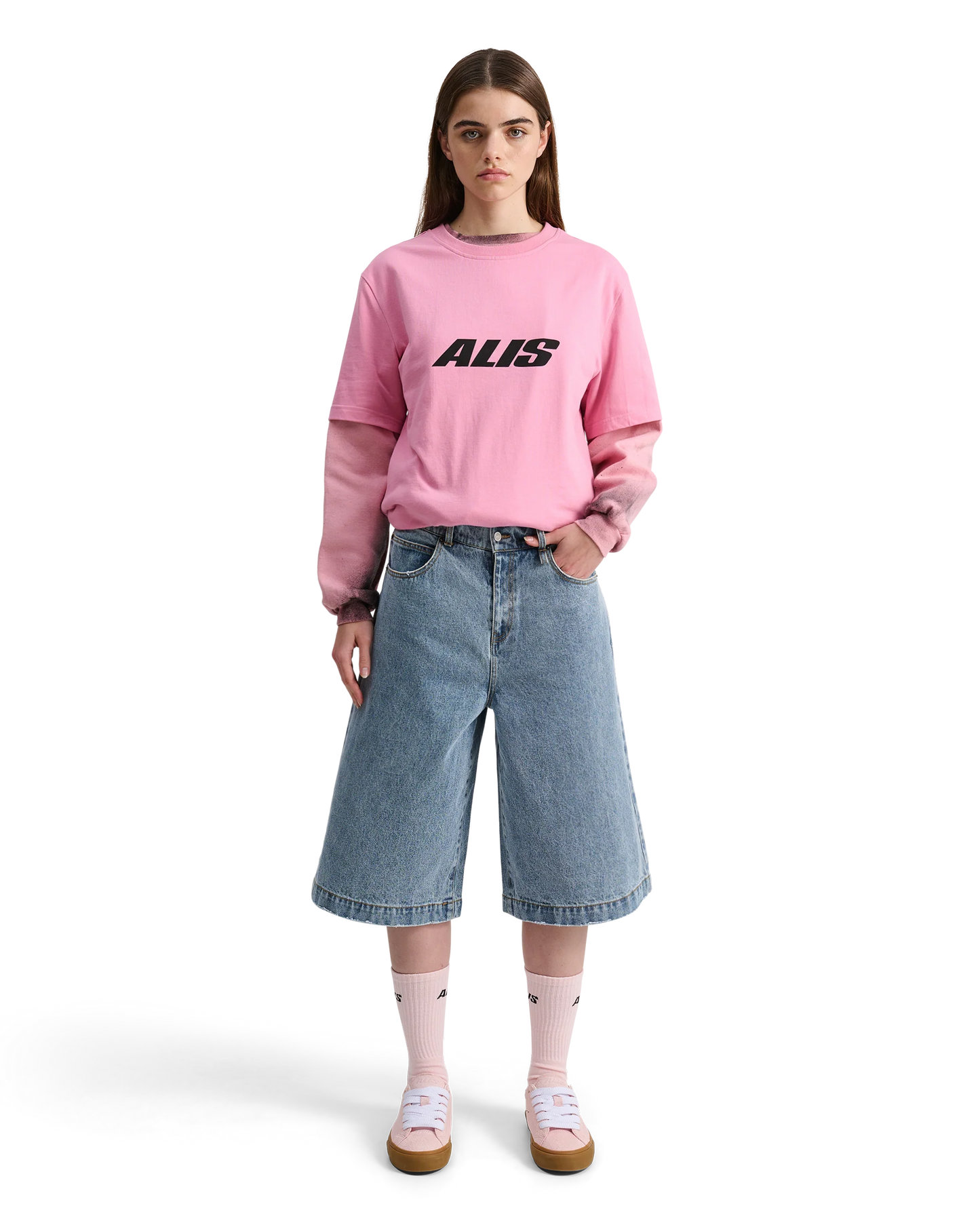 Alis, JERON ESSENTIAL T-SHIRT W/ CHEST LOGO, Pink