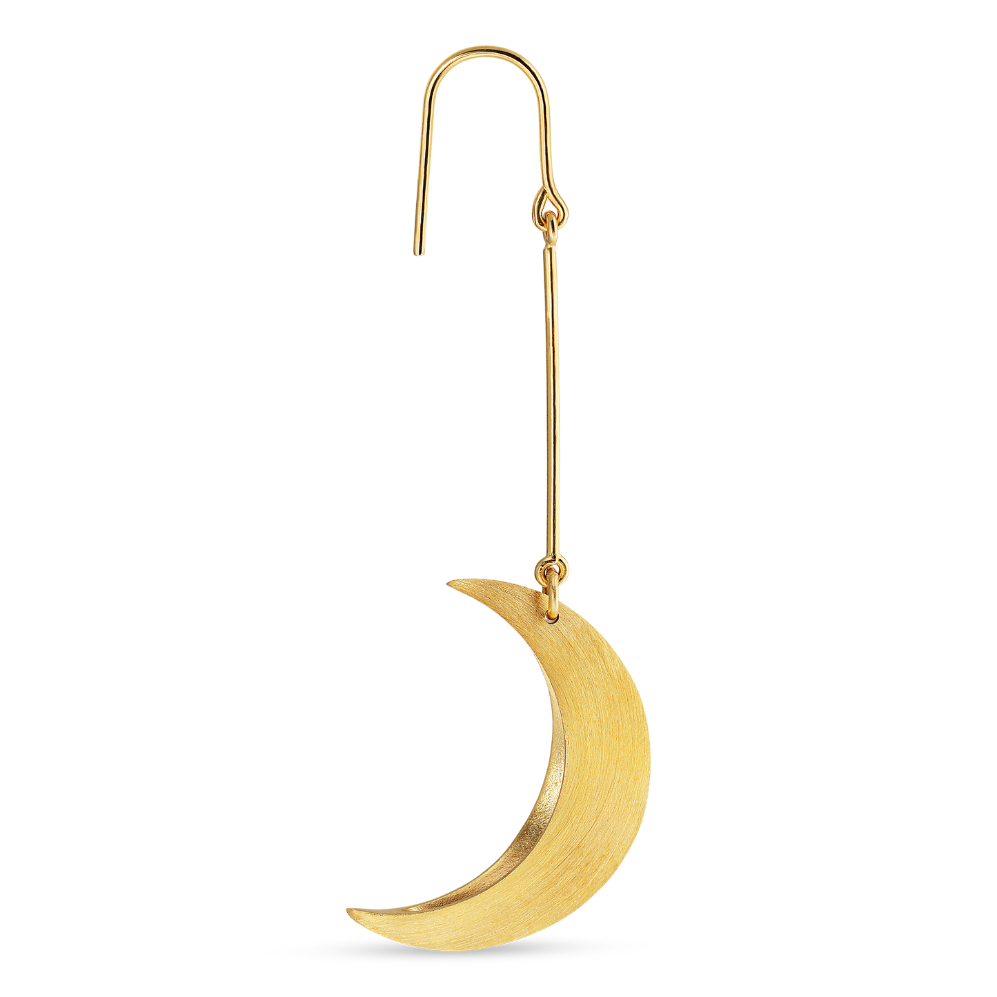 Jane Kønig, Half Moon ørering, Mat, forgyldt sterlingsølv.