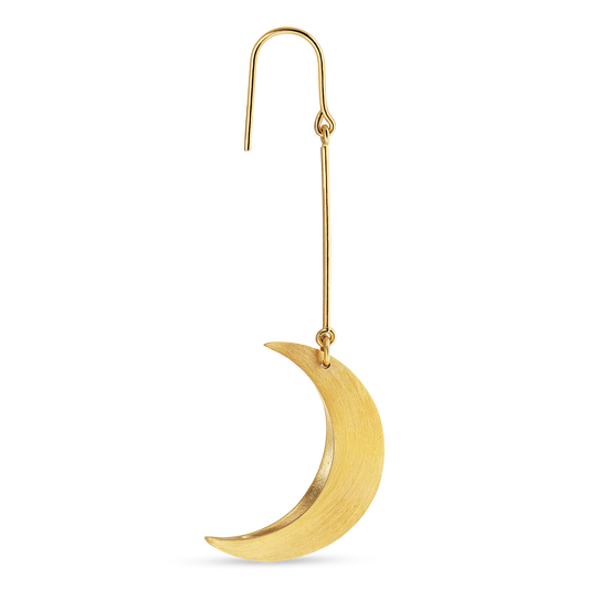 Jane Kønig, Half Moon ørering, Mat, forgyldt sterlingsølv.