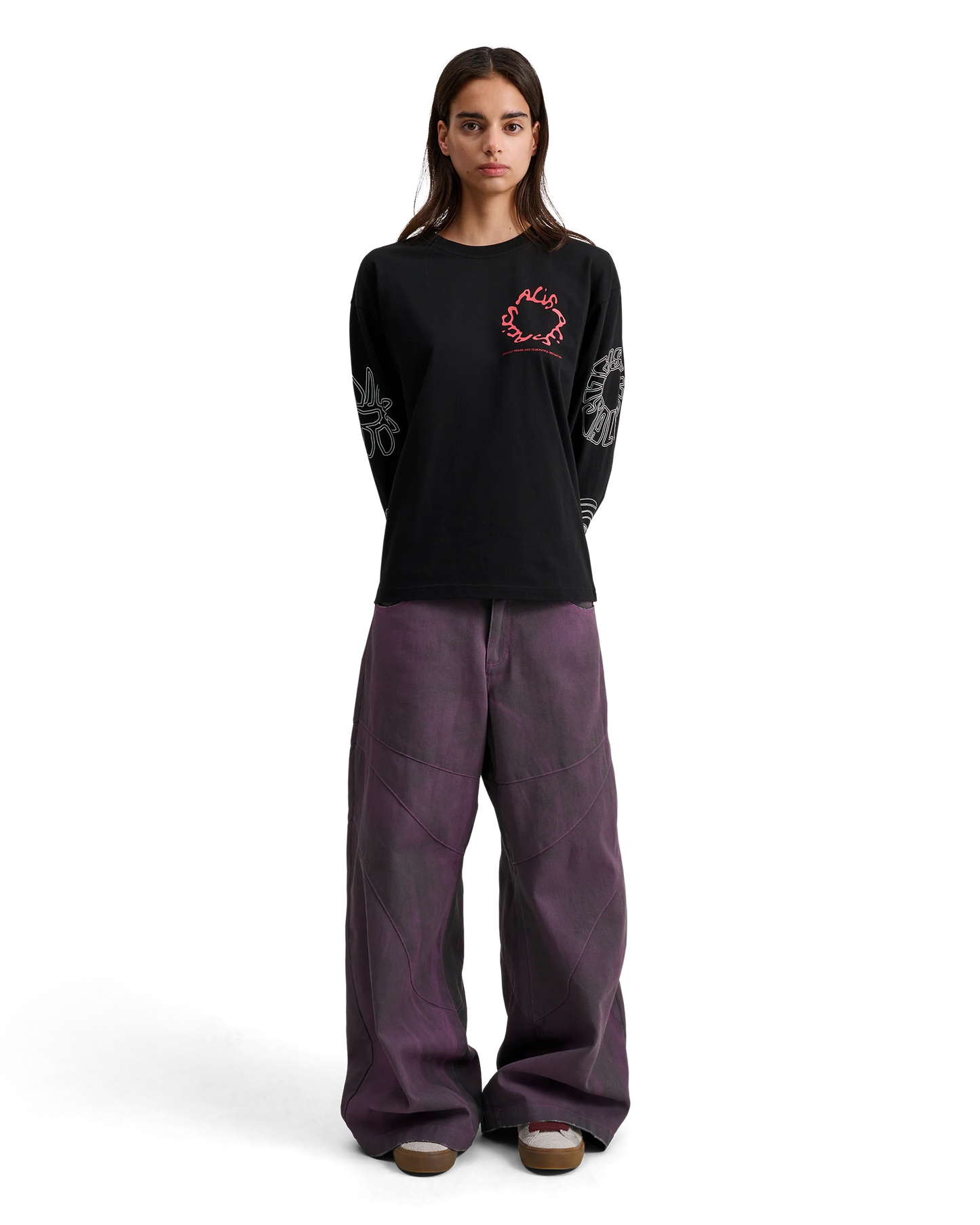 Alis, JOSHUA LONG SLEEVE W/ GRAPHICS, Black