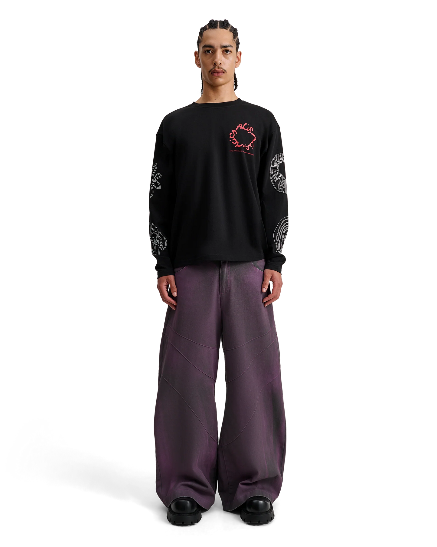 Alis, JOSHUA LONG SLEEVE W/ GRAPHICS, Black