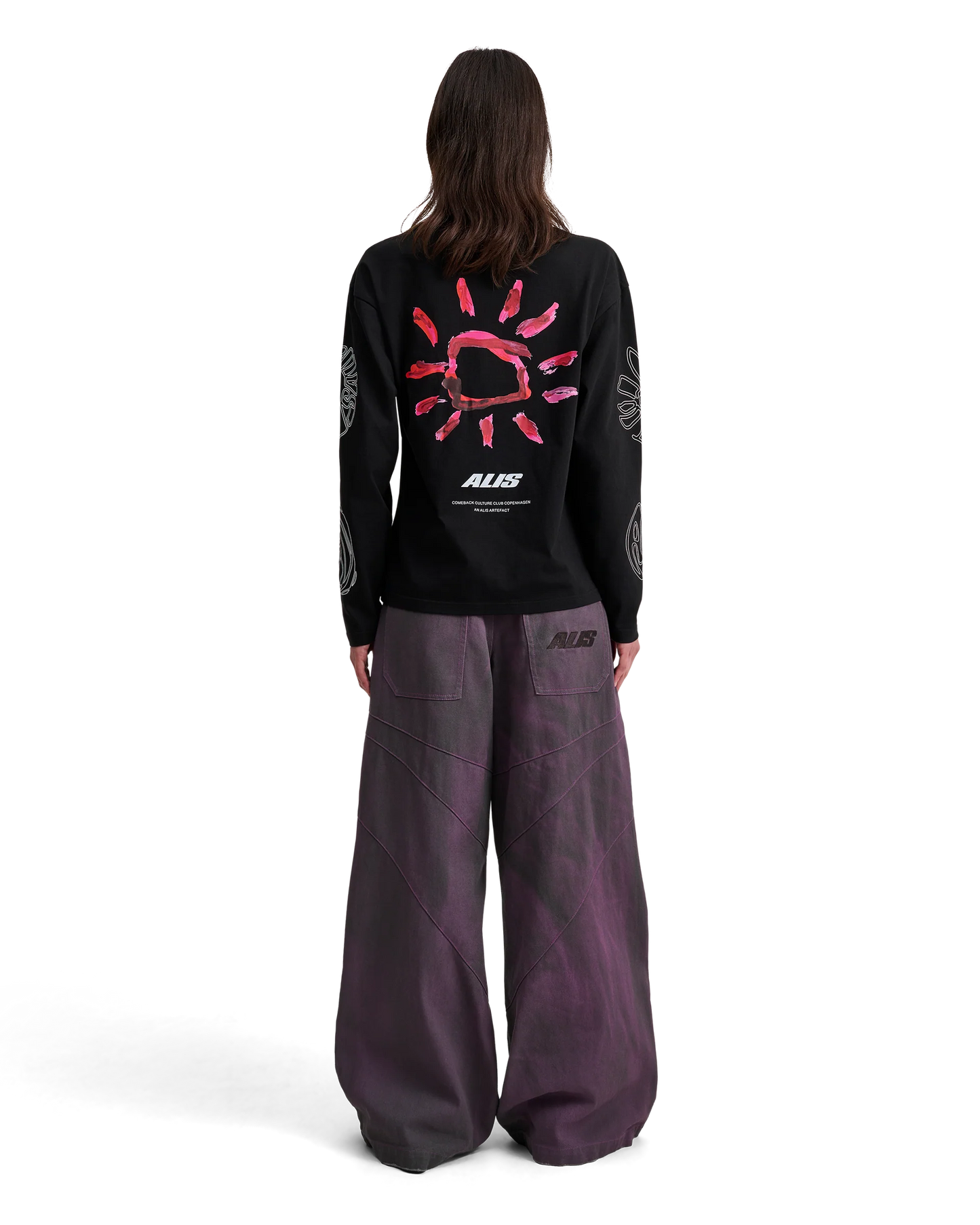 Alis, JOSHUA LONG SLEEVE W/ GRAPHICS, Black