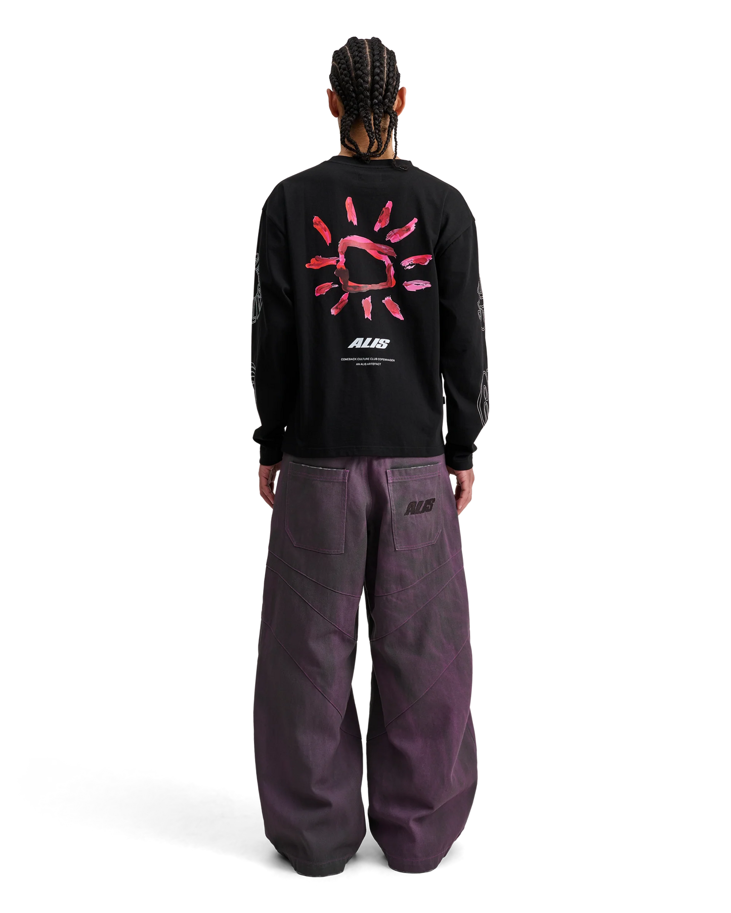 Alis, JOSHUA LONG SLEEVE W/ GRAPHICS, Black