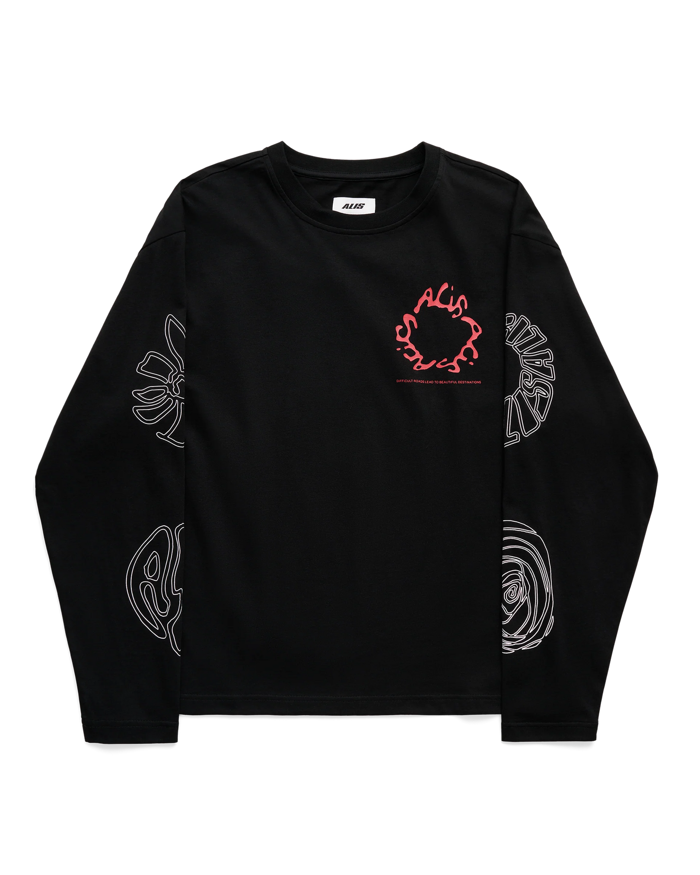 Alis, JOSHUA LONG SLEEVE W/ GRAPHICS, Black