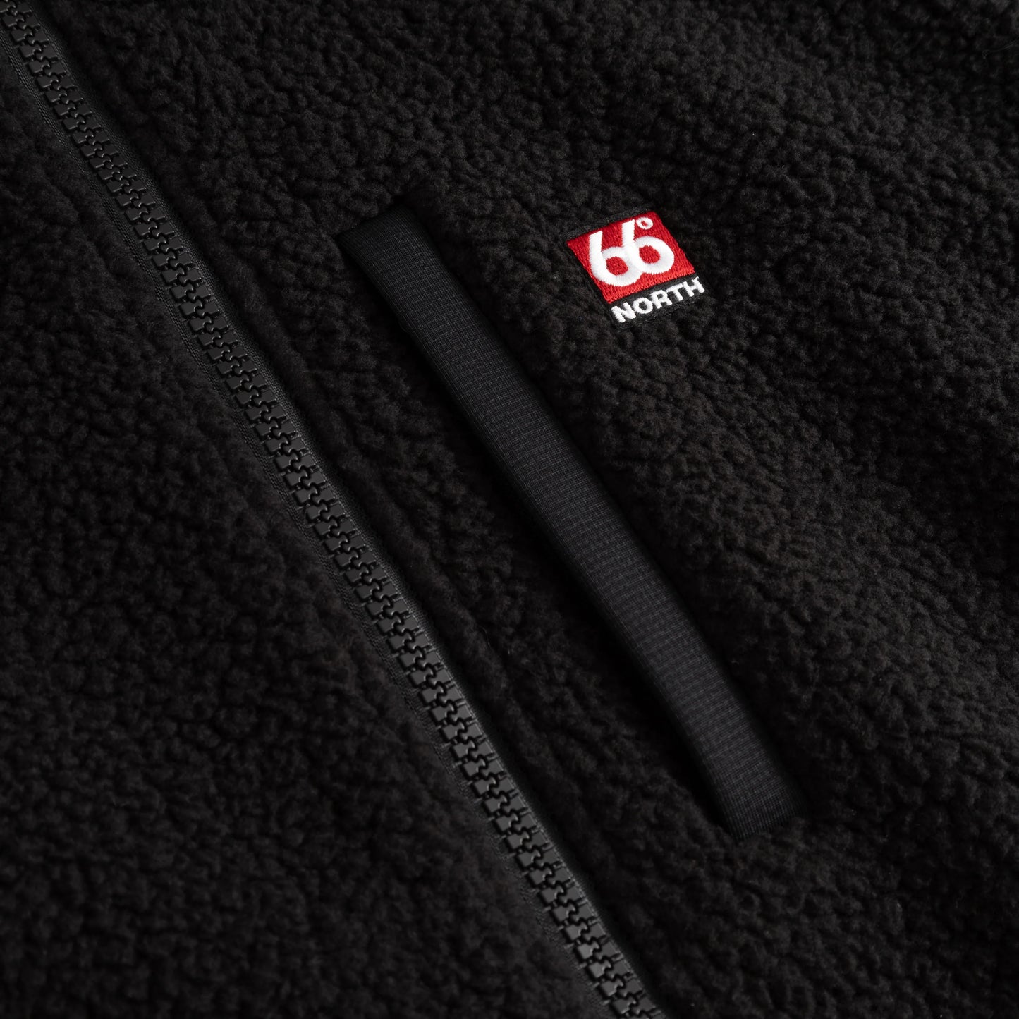 66 NORTH, Tindur Technical Shearling Jacket, Black