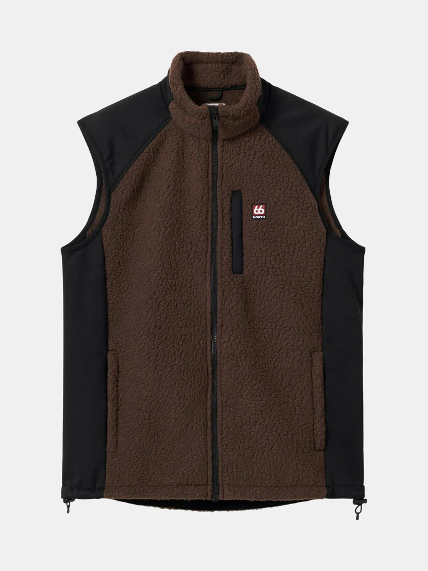 66°North, Tindur Shearling Vest, Blood Bay