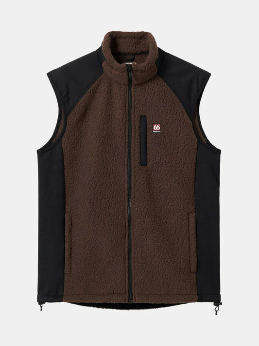 66°North, Tindur Shearling Vest, Blood Bay