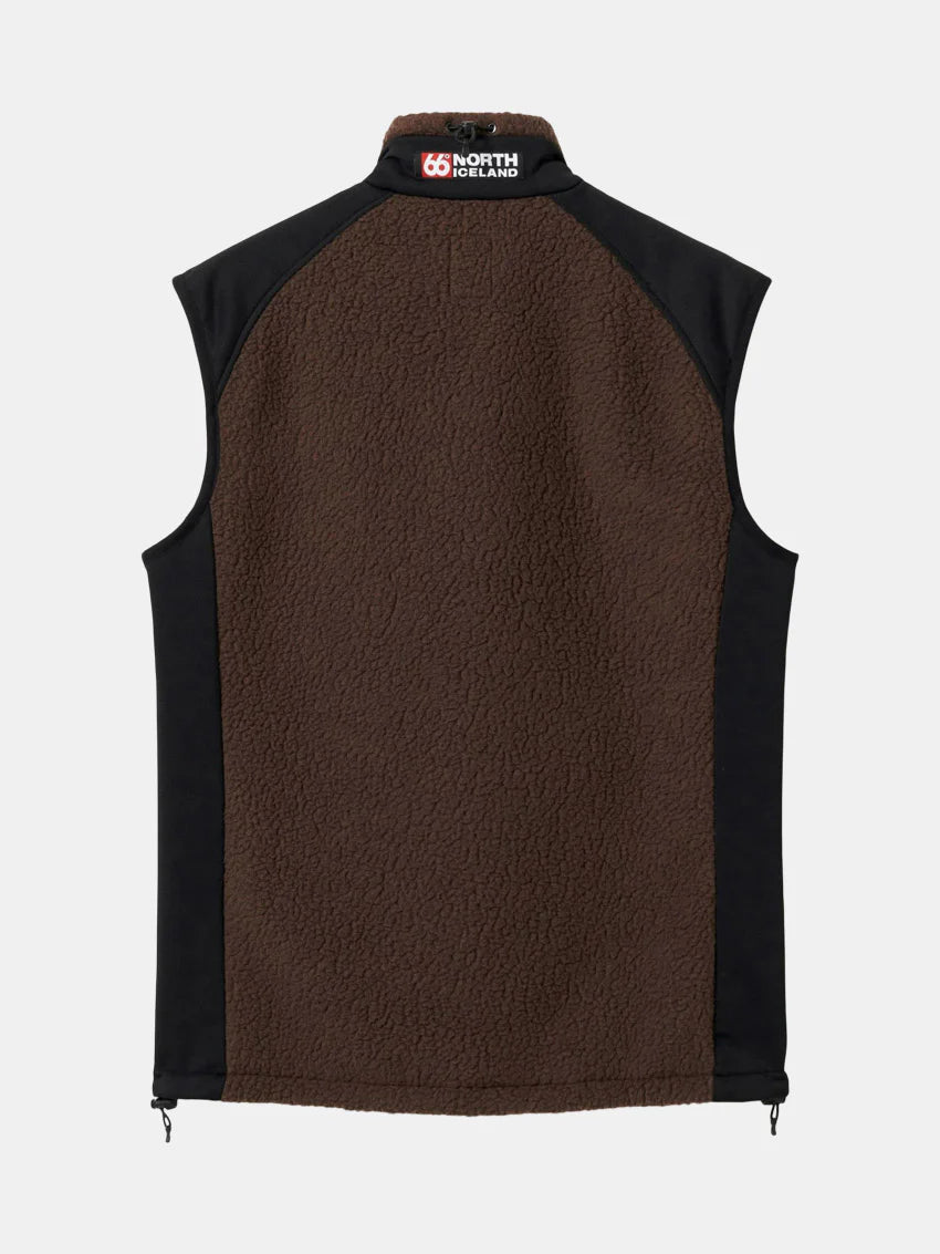 66°North, Tindur Shearling Vest, Blood Bay