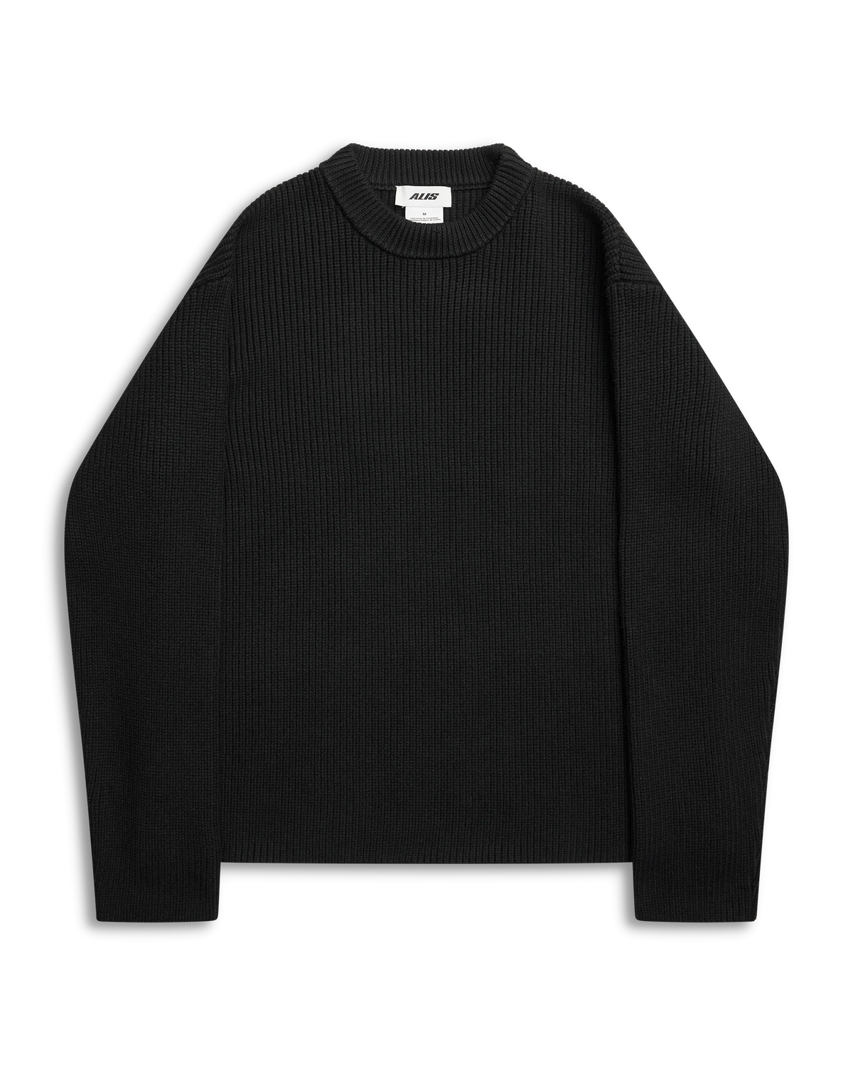 ALIS, LEDLEY RIB KNITTED PULL OVER, Black