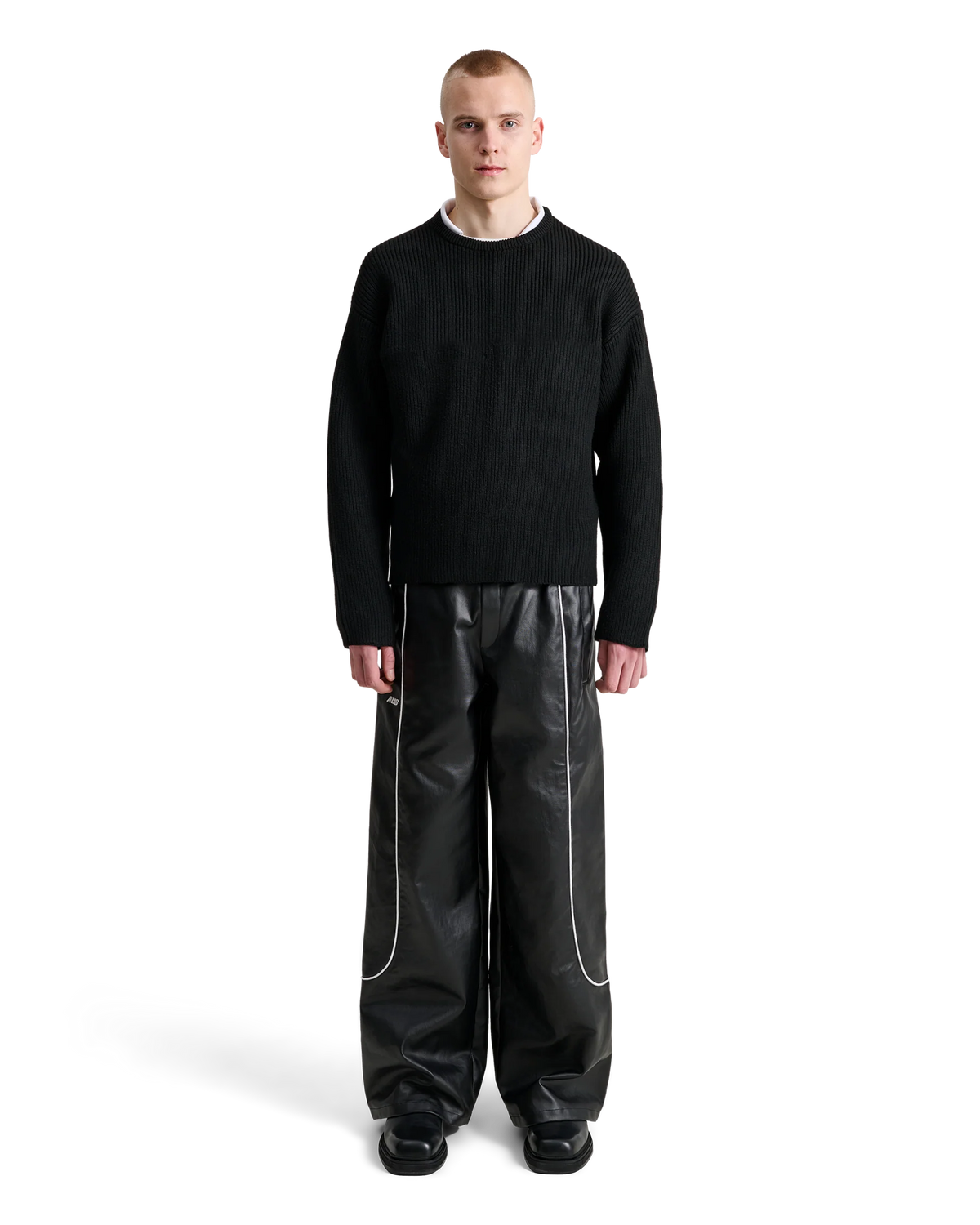 ALIS, LEDLEY RIB KNITTED PULL OVER, Black