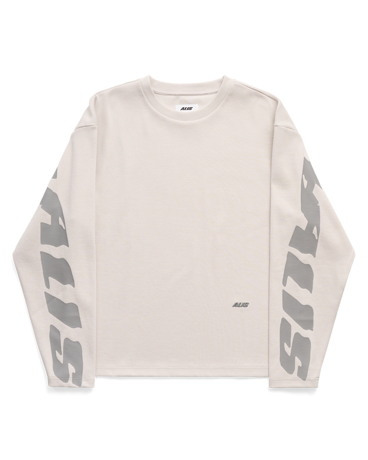 Alis, JOSHUA JOSHUA LONG SLEEVE IN RIB W/ BACK PRINT, Off White