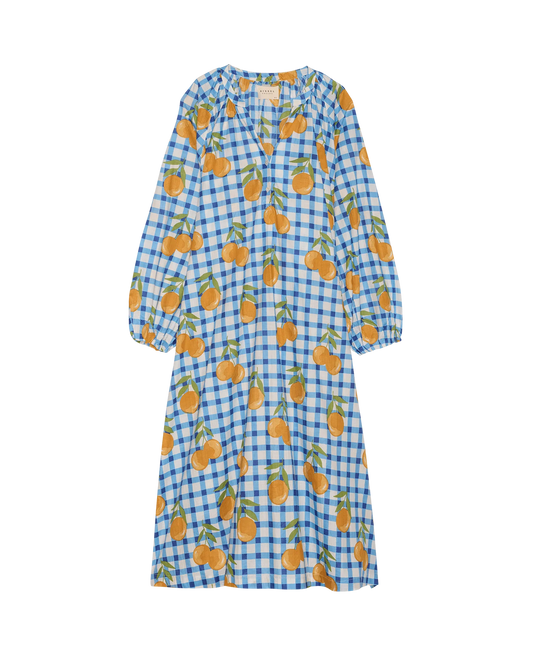 Sissel Edelbo, LARA DRESS, BLUE ORANGE