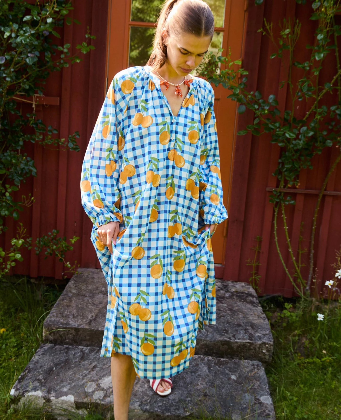 Sissel Edelbo, LARA DRESS, BLUE ORANGE