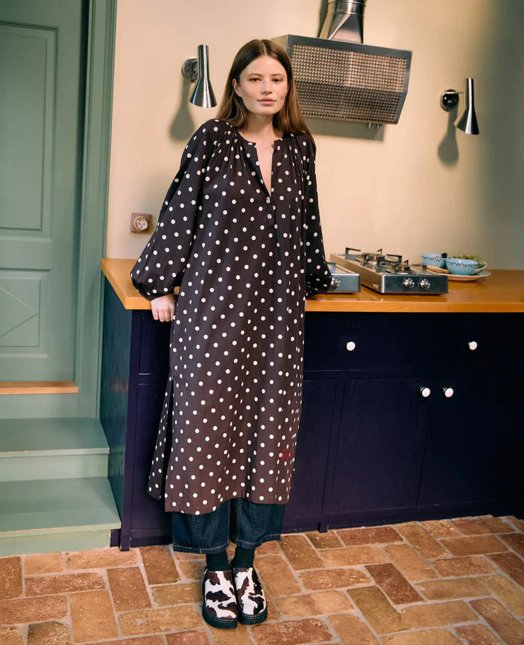 Sissel Edelbo, LARA DRESS, BROWN DOT
