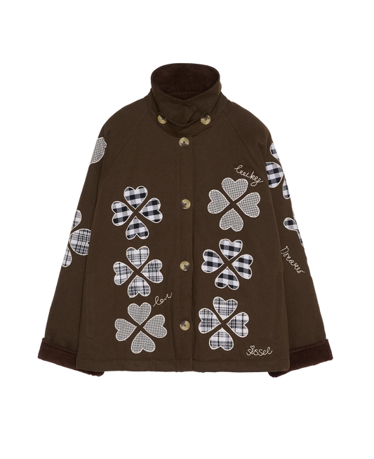 Sissel Edelbo, LILLIBETH JACKET, CHECKED BROWN