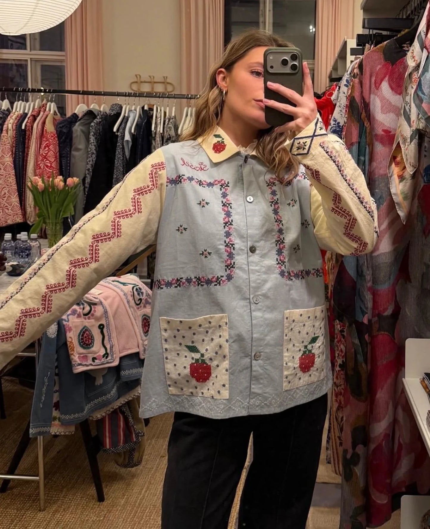Sissel Edelbo, LOUISE SHIRT, BABY BLUE