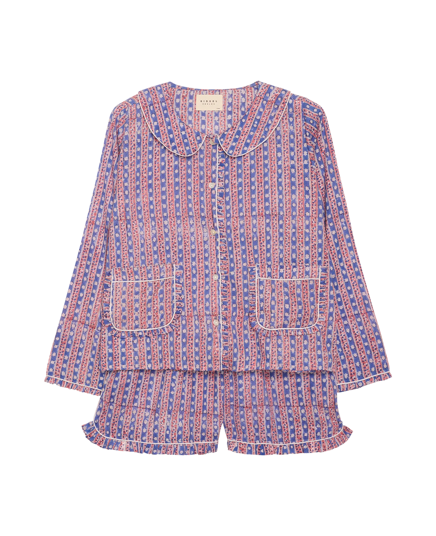Sissel Edelbo, NUVENA PYJAMAS SET, BLUE STRIPES