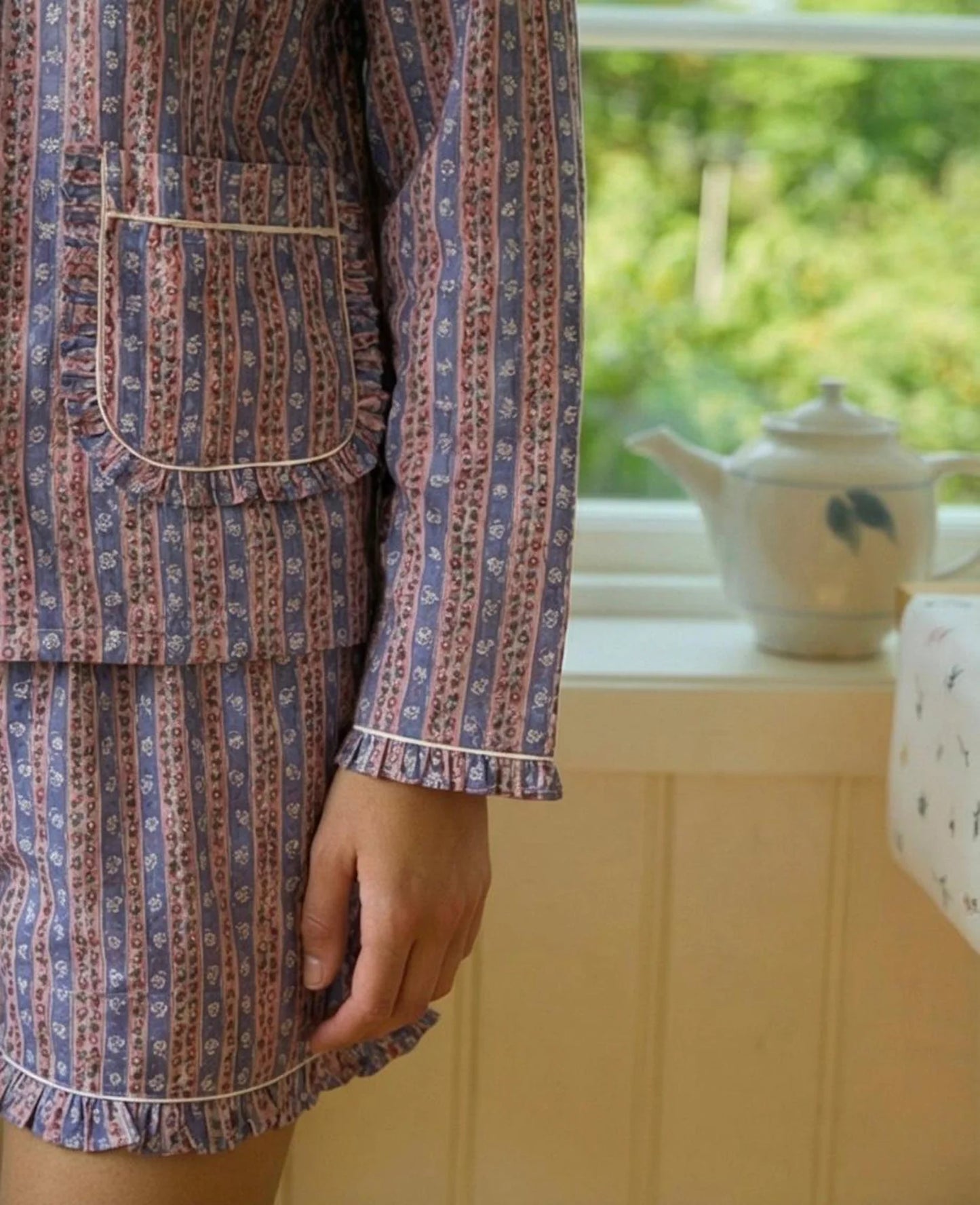 Sissel Edelbo, NUVENA PYJAMAS SET, BLUE STRIPES
