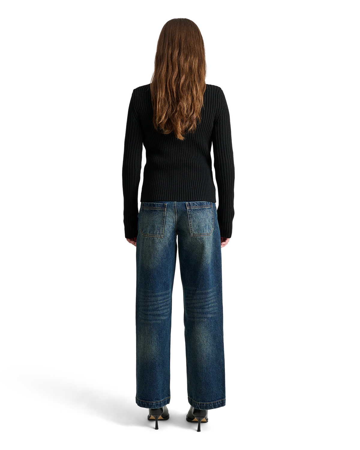 ALIS, PEAROS KNIT SWEATER W/ ZIP, Black